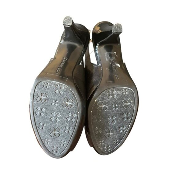 Naturalizer Ideal Slingback Peep Toe Heels Black Leather 6.5 - Picture 11 of 13